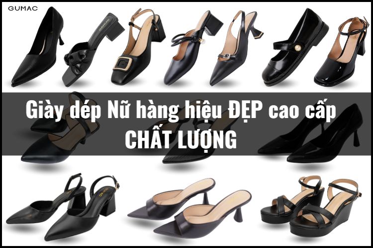Giay dep cong so nu mau den Giay dep cong so nu mau den